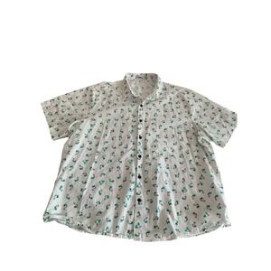 VATPAVE Mens XXL Cotton Parrot Tropical Hawaiian Shirt Short‎ Sleeve Beach Vacay
